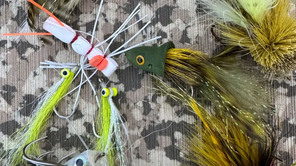Selection of fly fishing flies for the North Texas Fly Fishing Report - May.